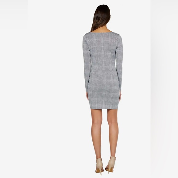 Square Neck Jacquard Dress, NWT, Size Small, S, black and white - Picture 3 of 4